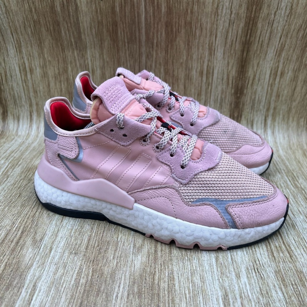 adidas Nite Jogger 3M Women's Size 8 Pink Reflective Boost Shoes Sneakers EE5915
